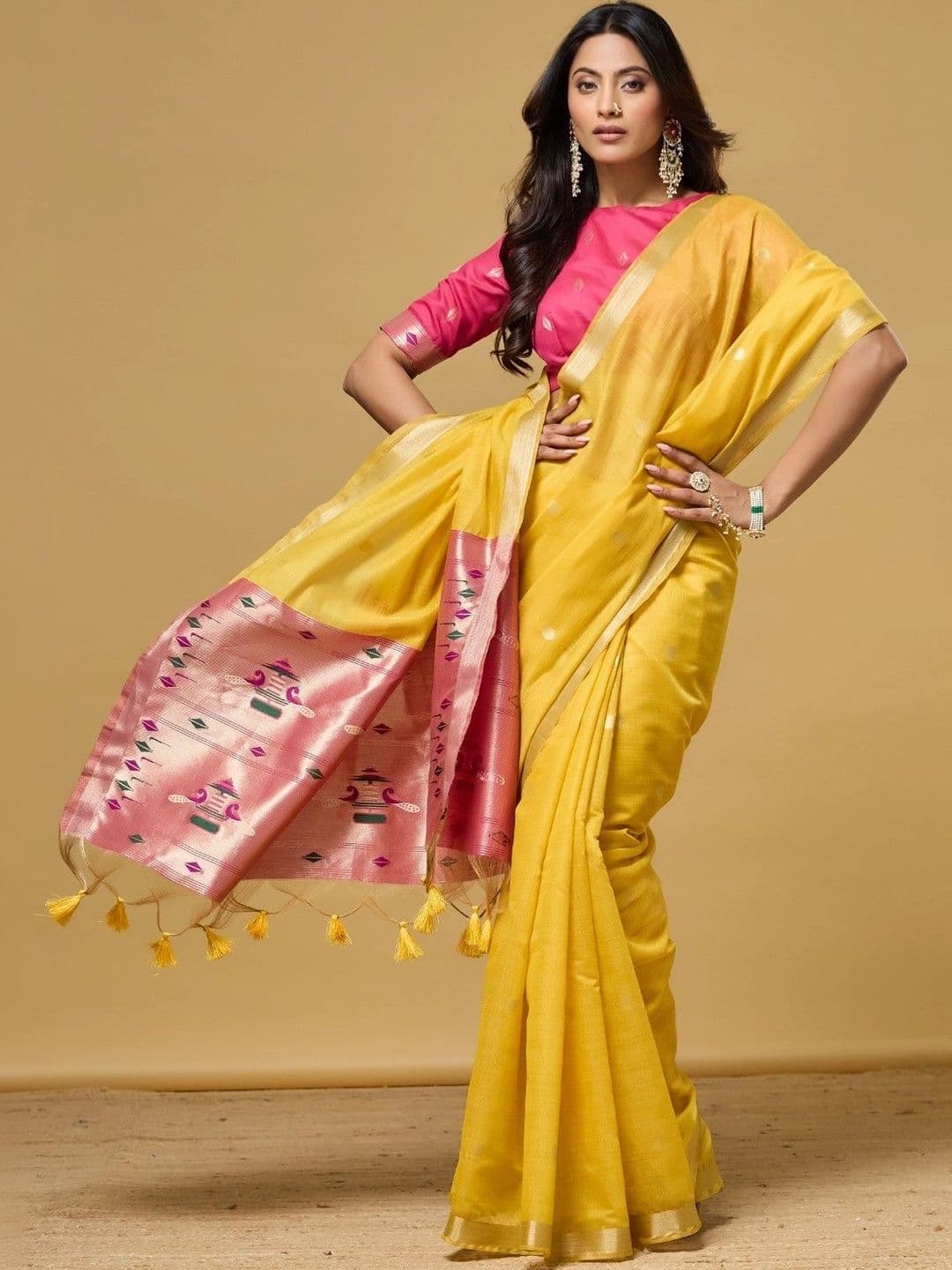 kasee Woven Design Zari Pure Cotton Designer Saree thumbnail 6