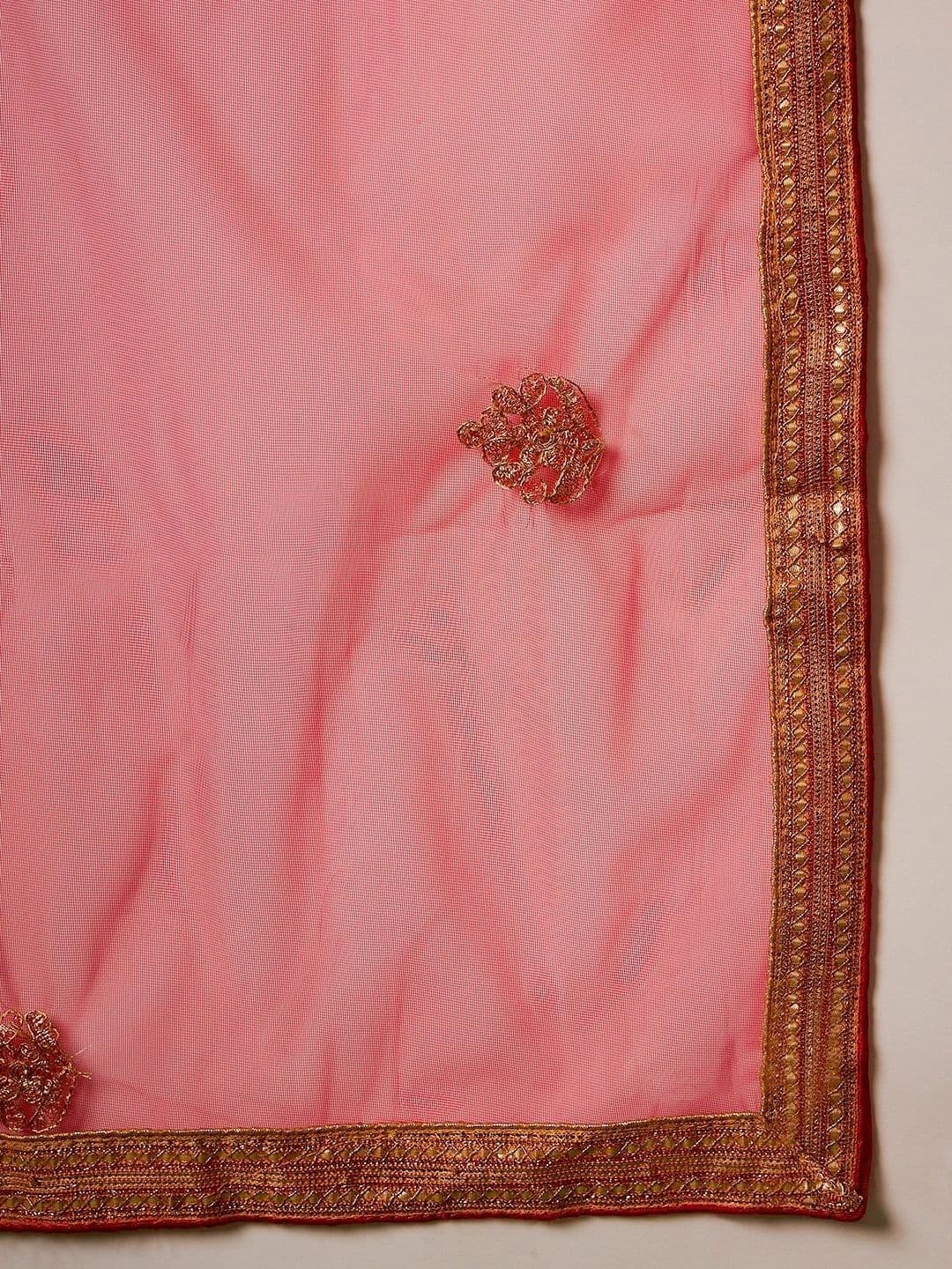 Mitera Embroidered Semi-Stitched Lehenga & Unstitched Blouse With Dupatta thumbnail 5