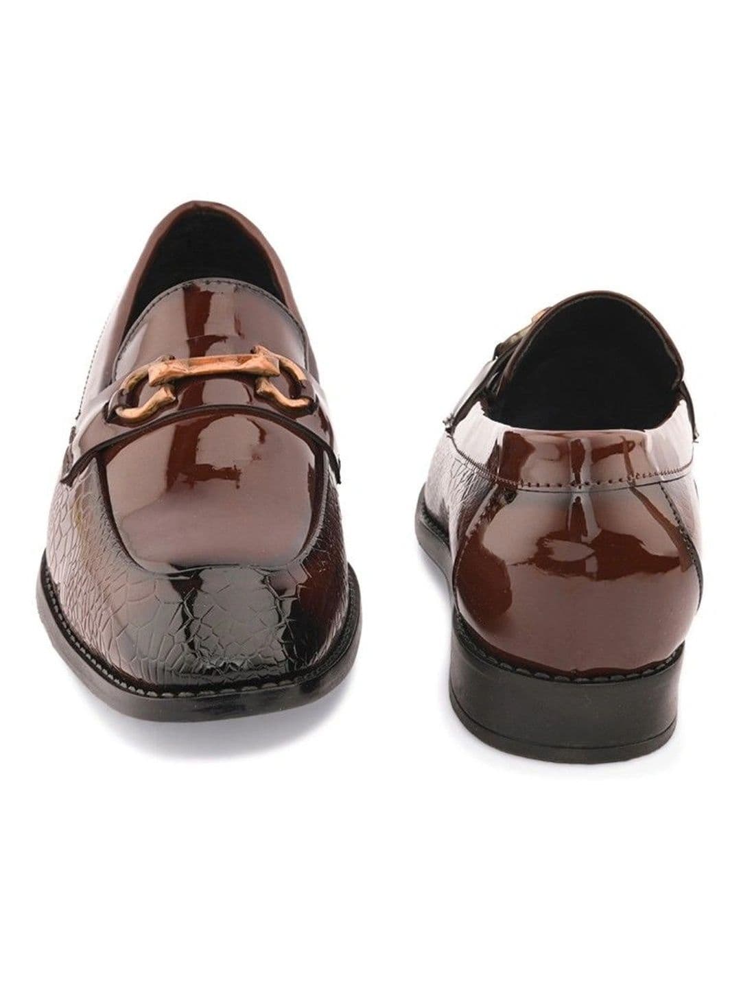 House of Pataudi Men Textured Loafers thumbnail 3
