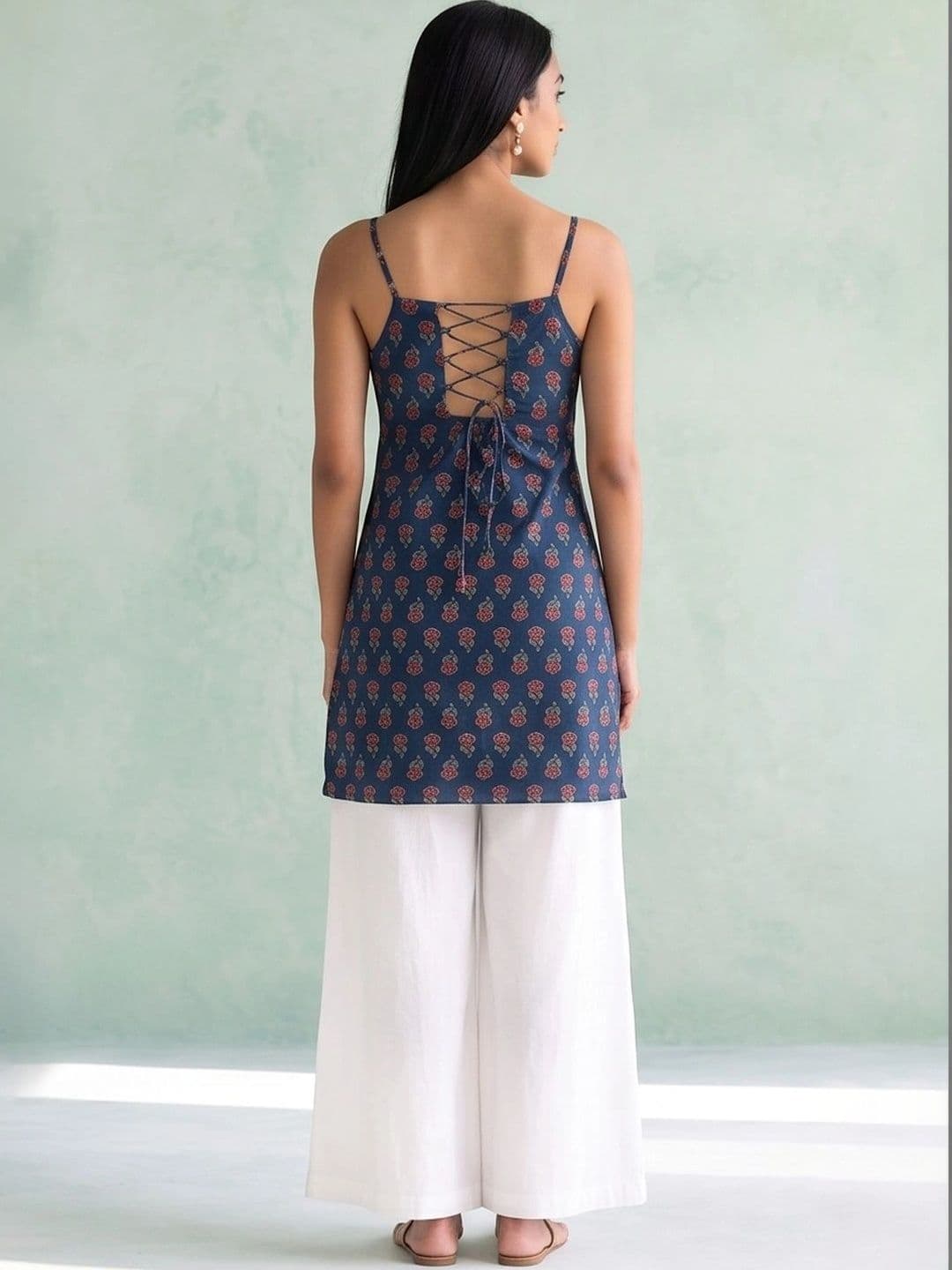 AADVIKA Ethnic Motifs Printed Square Neck Kurti thumbnail 6