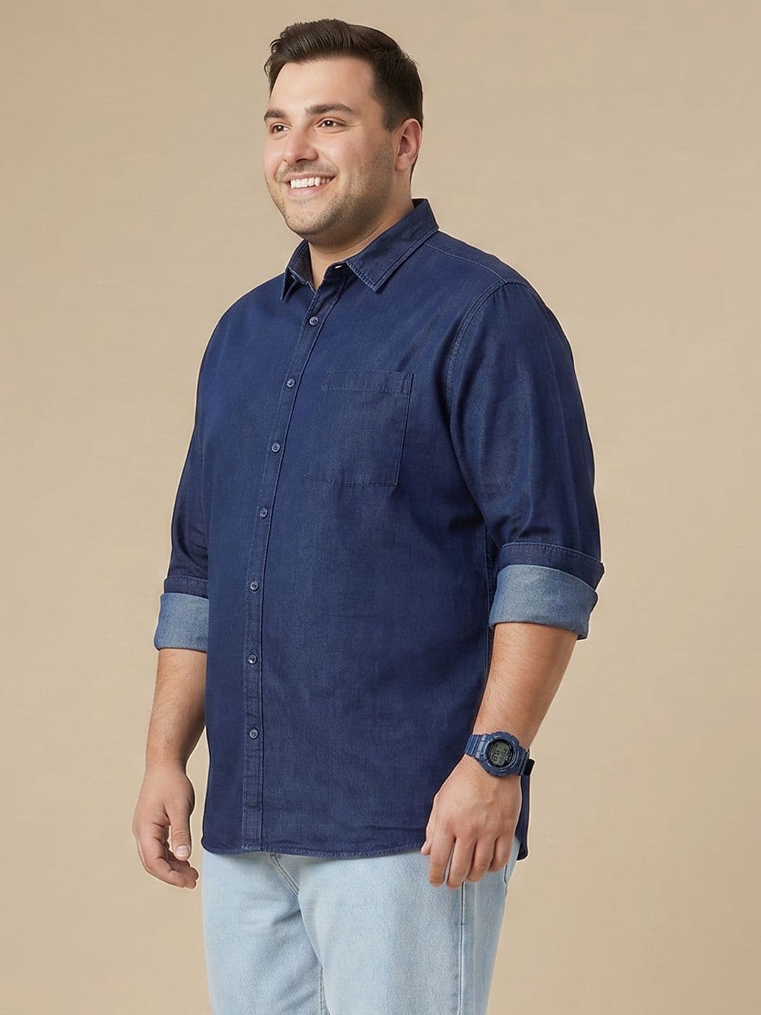 Sztori Plus Size Pure Cotton Casual Shirt - view 1