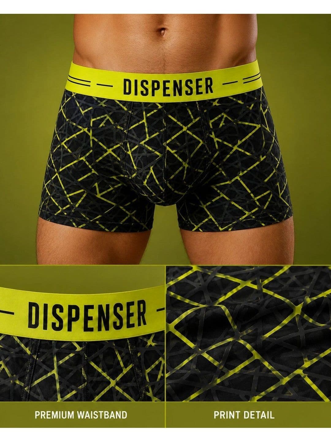 DISPENSER Pack of 4 Cotton Blend Assorted Printed Trunks thumbnail 4