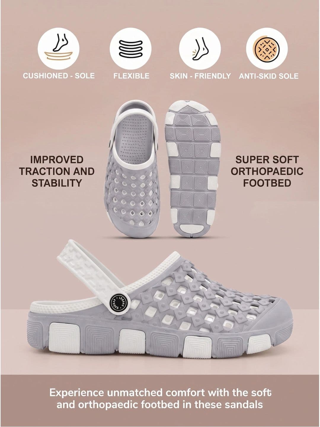 INKLENZO Men Geometric Rubber Clogs thumbnail 2
