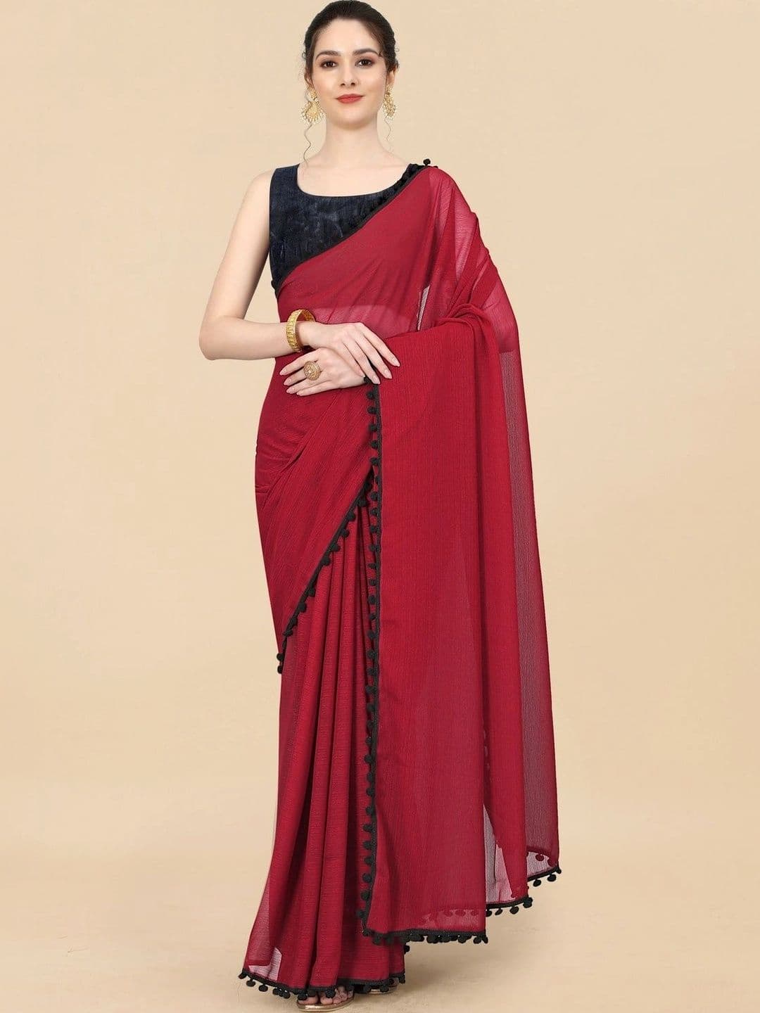 Sangria Poly Georgette Designer Kota Saree - view 1