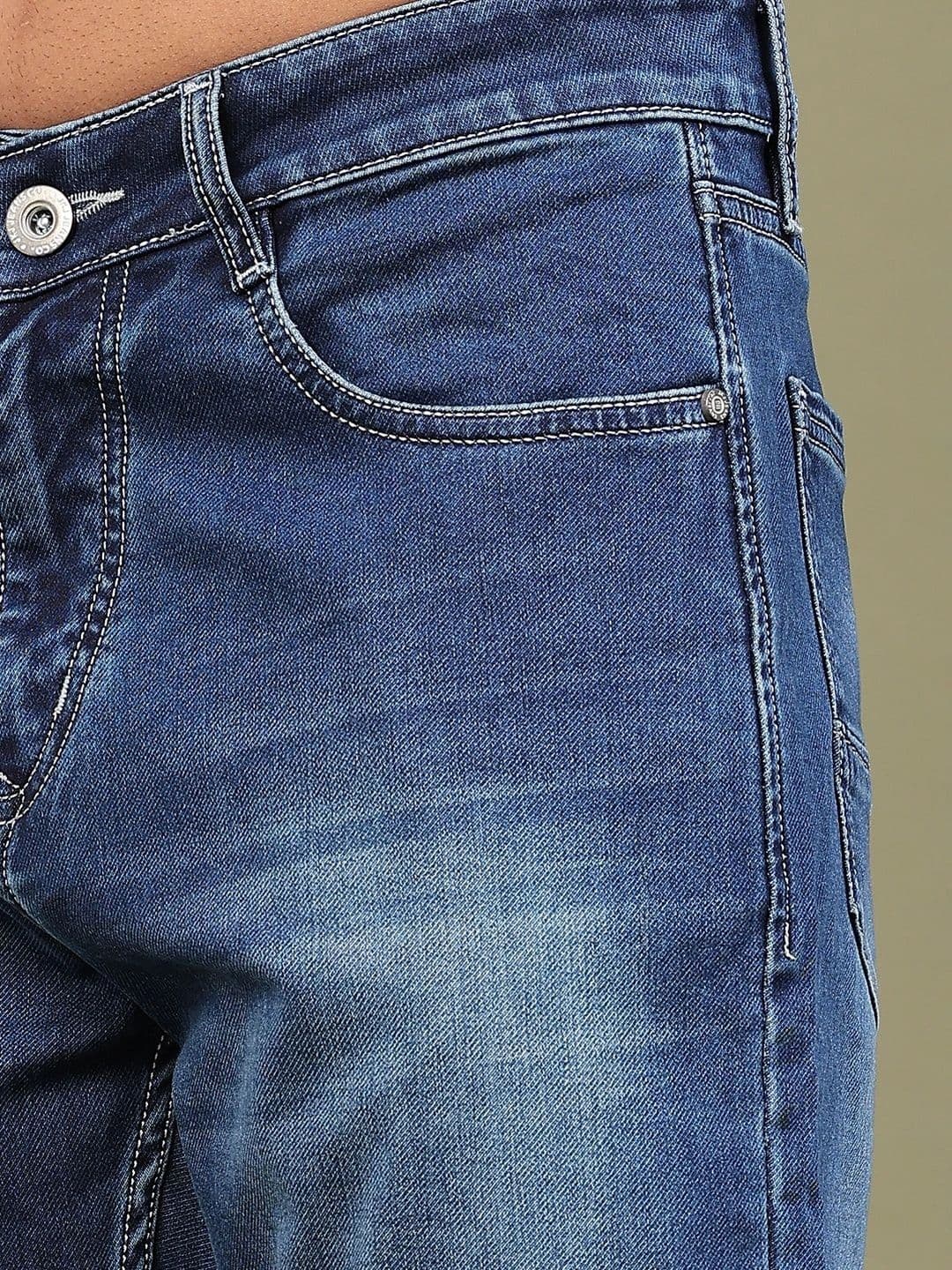 V-Mart Men Regular Fit Mid-Rise Low Distress Jeans thumbnail 5
