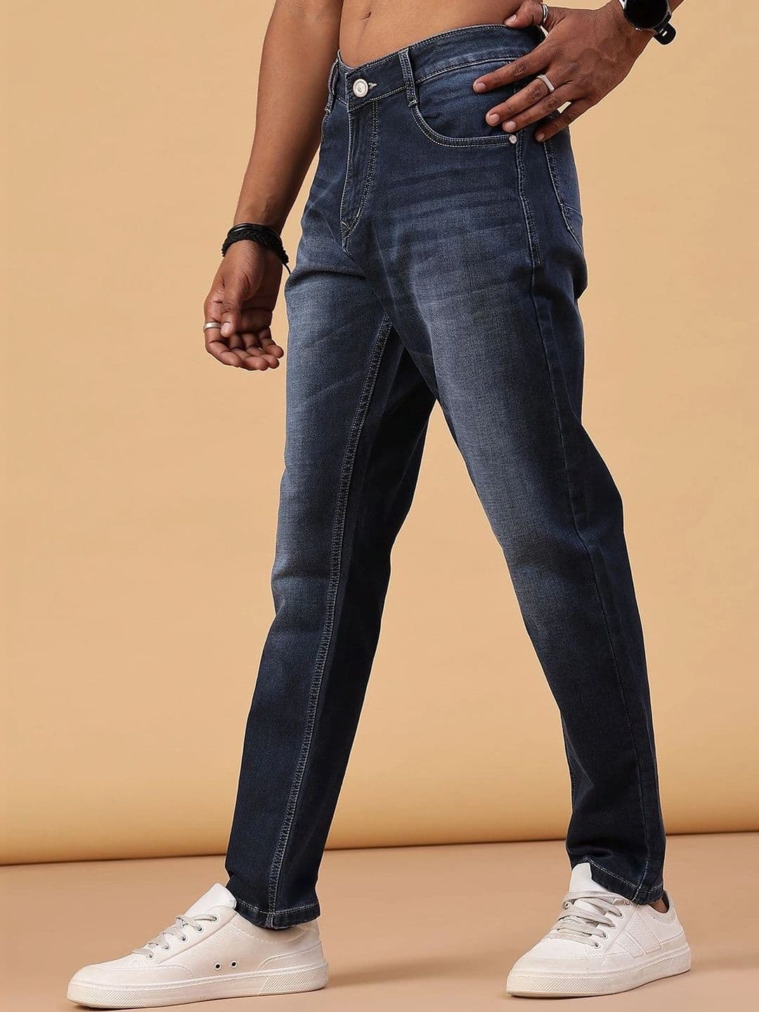 V-Mart Men Regular Fit Mid-Rise Low Distress Jeans thumbnail 5