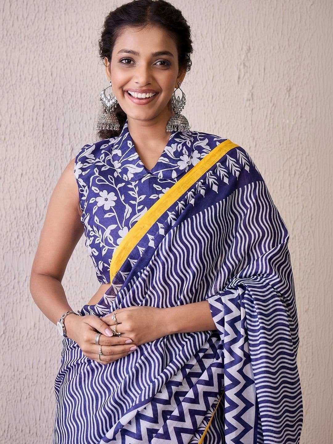 Sangria Striped Designer Leheriya Saree thumbnail 6
