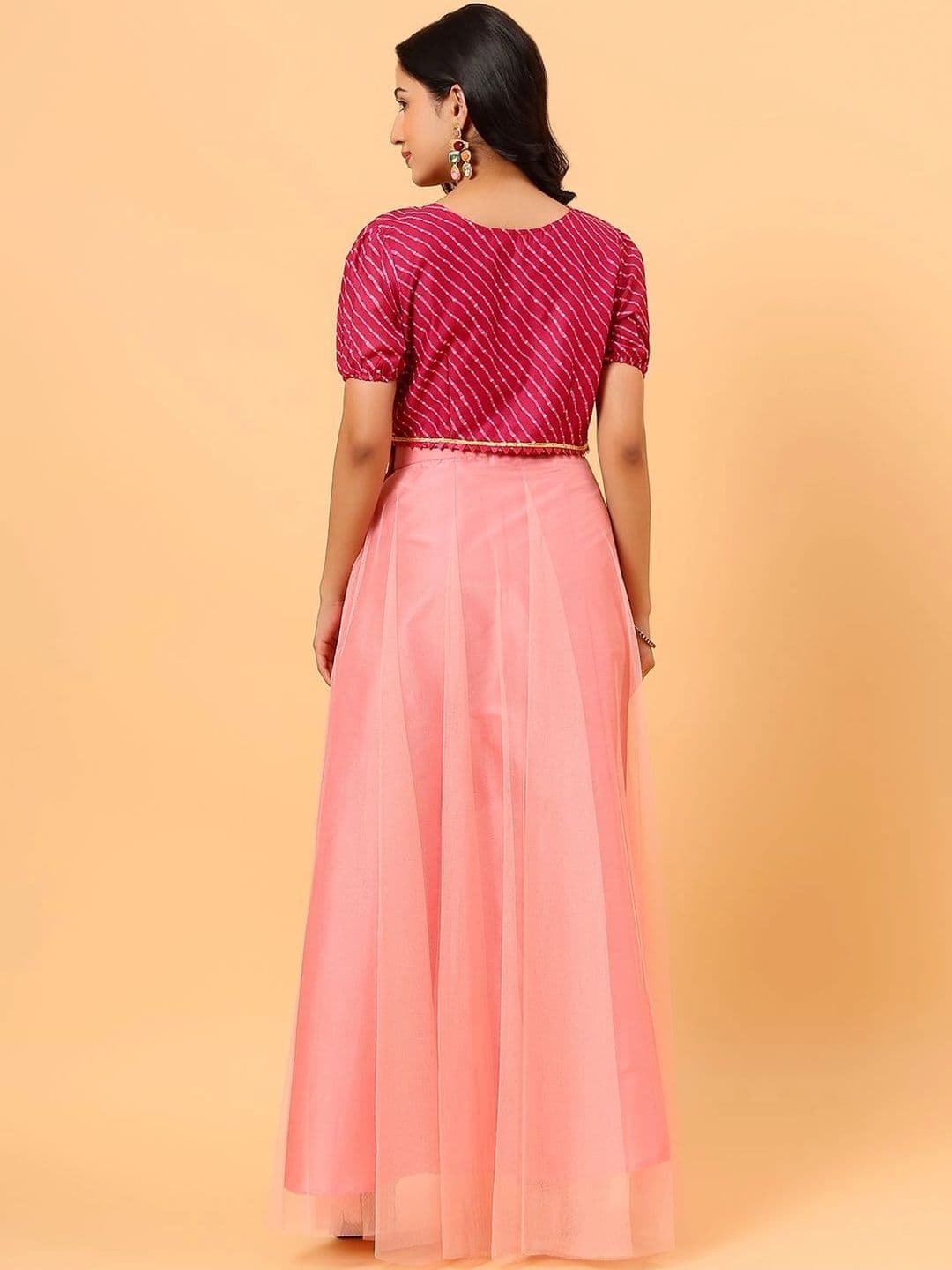 Frolic Rolic Net Skirt & Printed Silk Blouse Set thumbnail 2