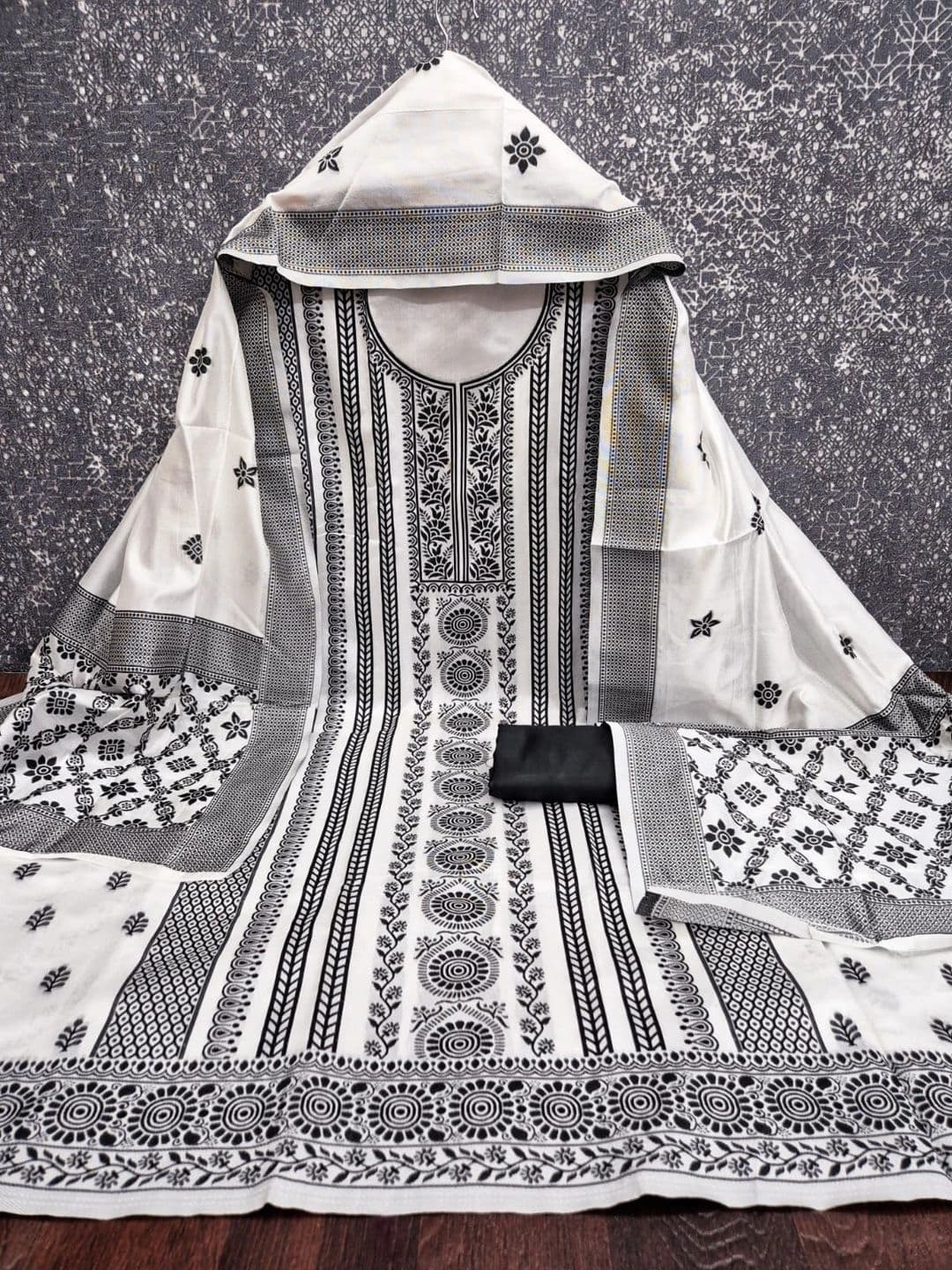 Dhaaga Ghar Art Silk Unstitched Dress Material - view 1