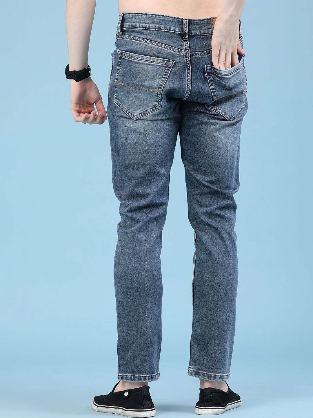 V-Mart Men Regular Fit Mid-Rise Low Distress Jeans thumbnail 4