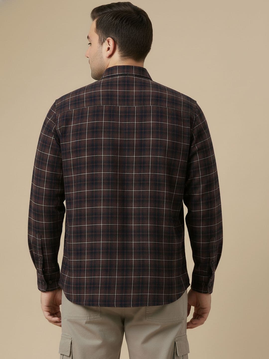 Sztori Plus Size Checked Casual Shirt thumbnail 7