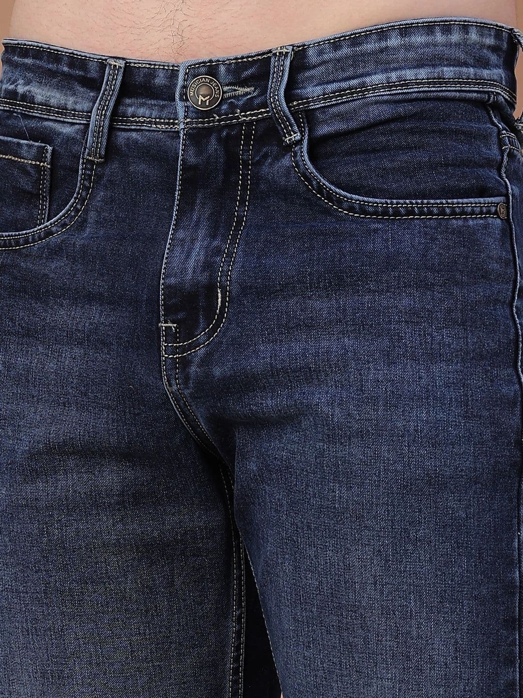 V-Mart Men Regular Fit Mid-Rise Low Distress Jeans thumbnail 4
