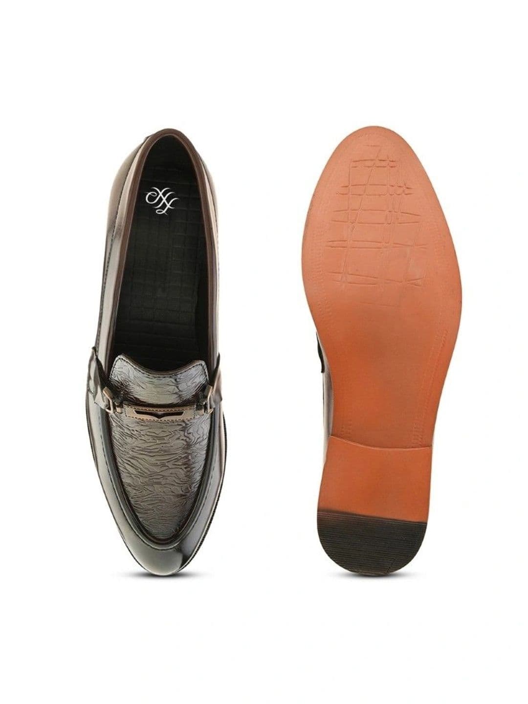 House of Pataudi Men Textured Loafers thumbnail 6