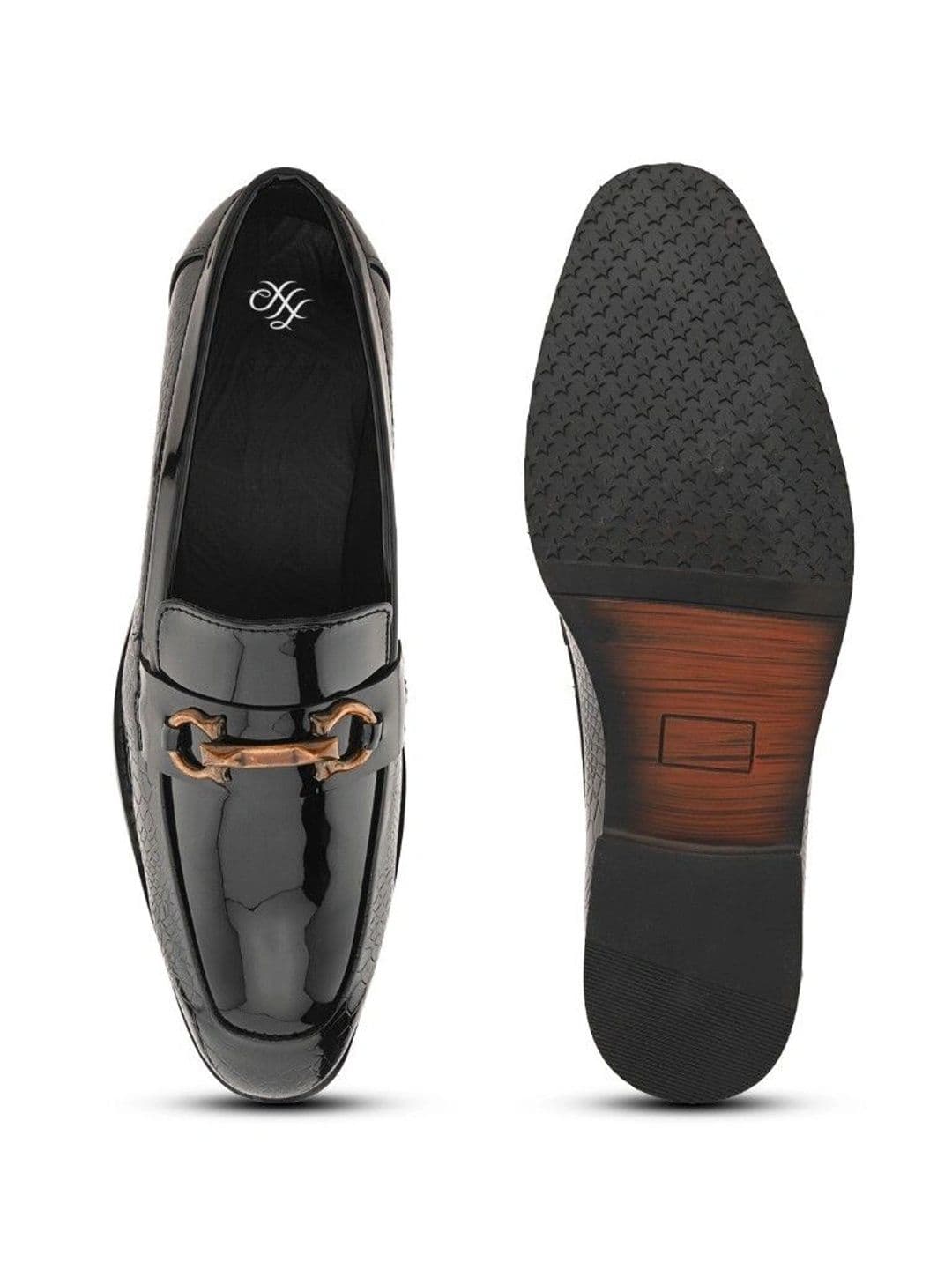 House of Pataudi Men Textured Loafers thumbnail 3