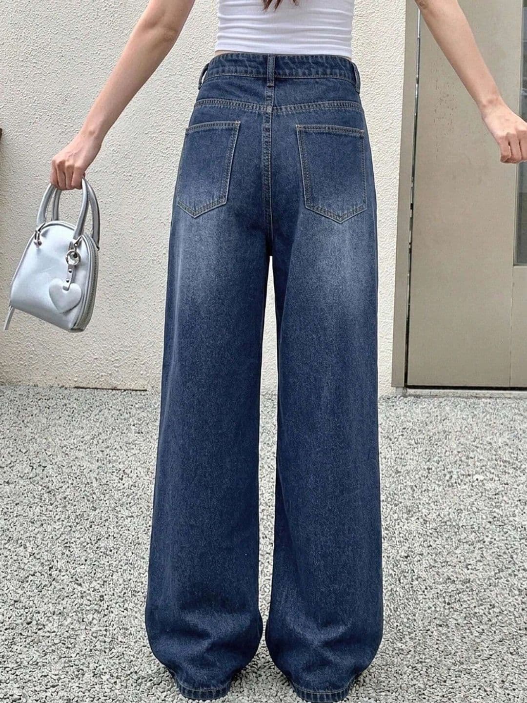 AAV2 Women Wide Leg High-Rise Light Fade Stretchable Jeans thumbnail 6