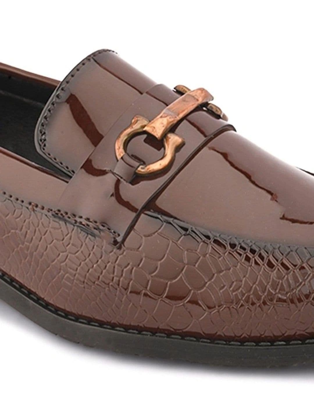 House of Pataudi Men Textured Loafers thumbnail 7