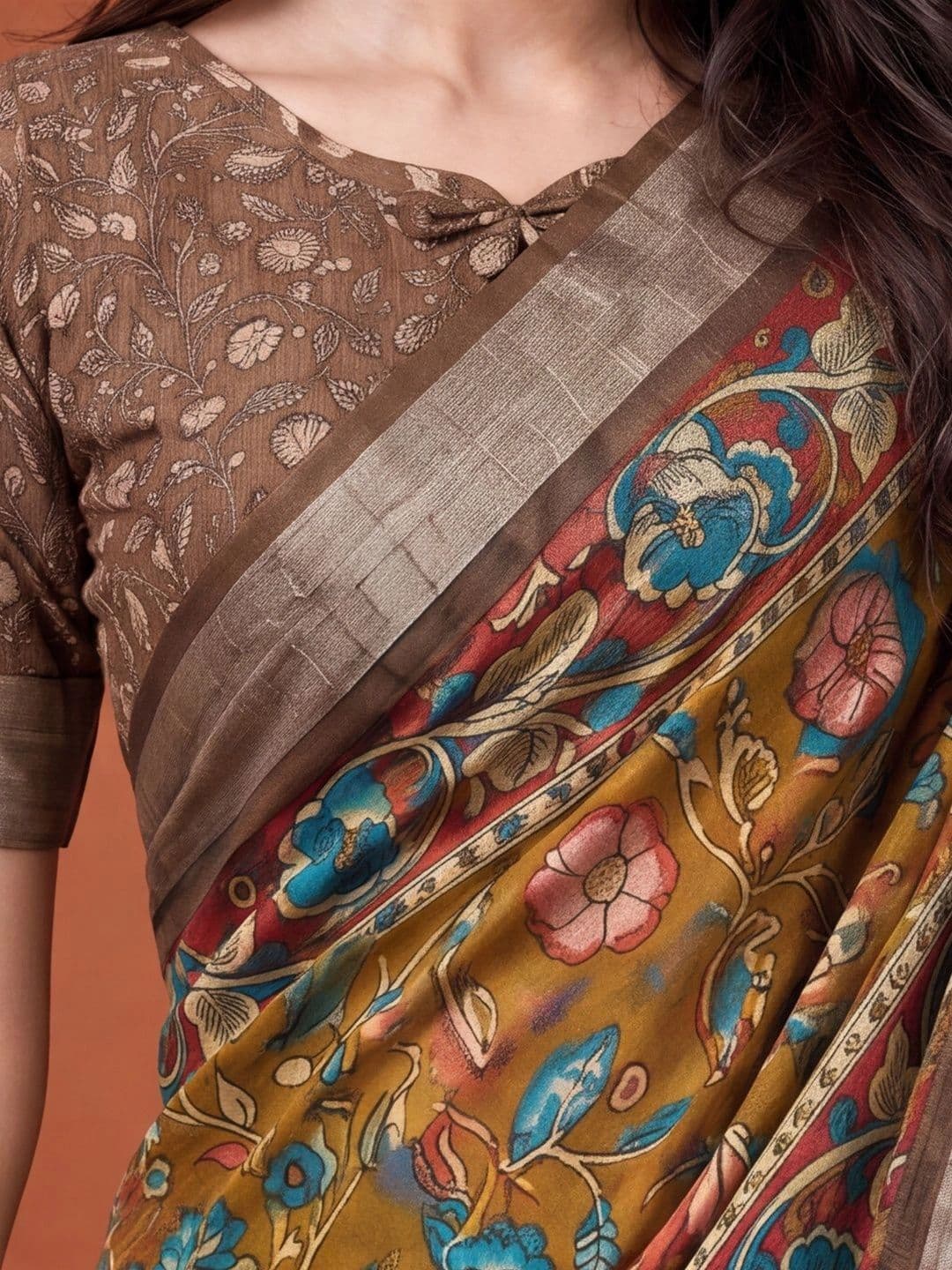 Jaipur Kurti Paisley Zari Silk Cotton Designer Khadi Saree thumbnail 6