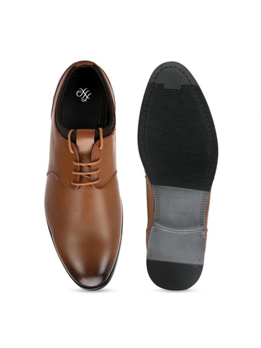 House of Pataudi Men Synthetic Leather Pointed Toe Lace-Ups Derbys Formal Shoes thumbnail 5