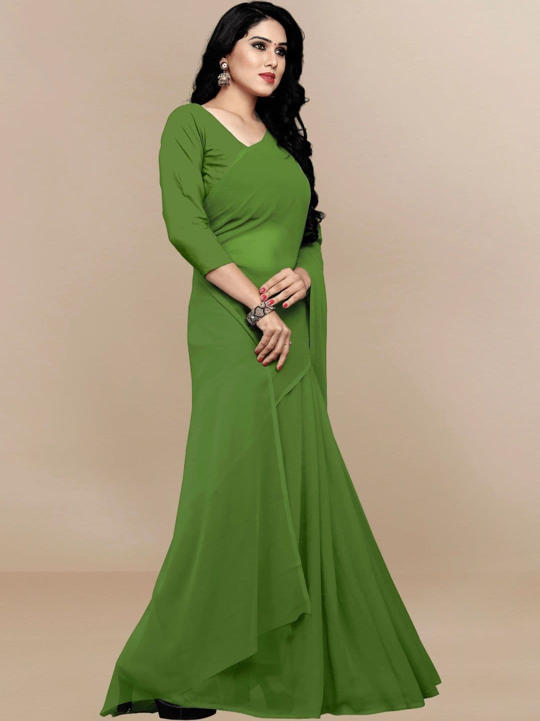 Sangria Women Pure Georgette Designer Saree thumbnail 4