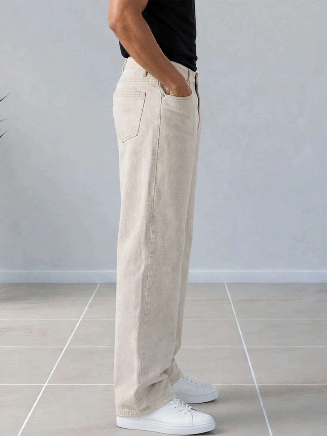 HERE&NOW Men's Mid-Rise Wide-Leg Jeans thumbnail 3