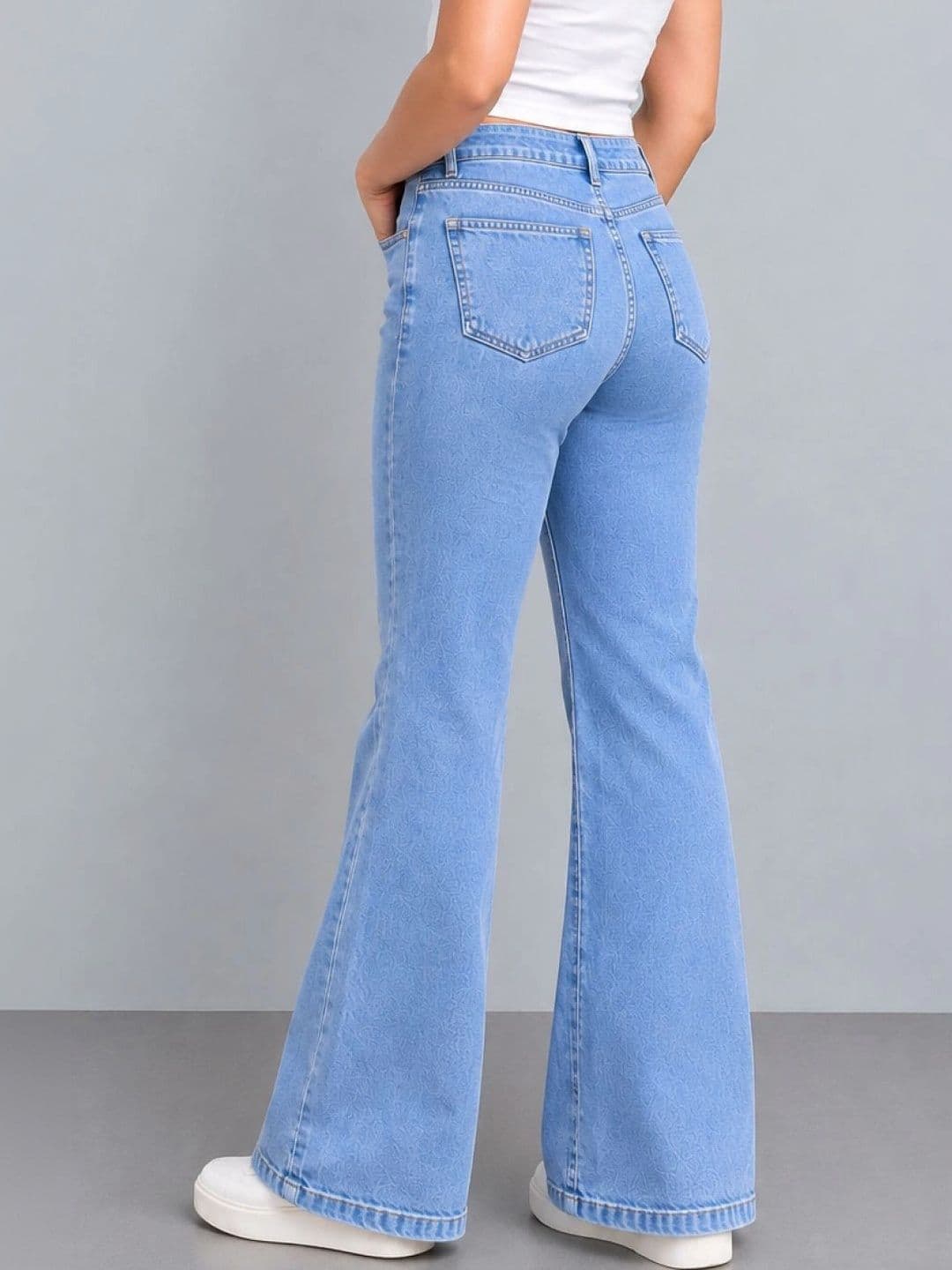 ZENTLY Women Jean Bootcut High-Rise Stretchable Jeans thumbnail 3