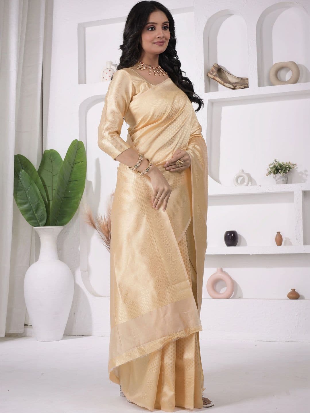 revika Woven Design Art Silk Designer Kanjeevaram Saree thumbnail 3