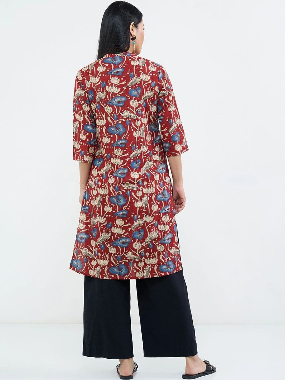 RANGMANCH BY PANTALOONS Women Floral Printed Floral Kurta thumbnail 3
