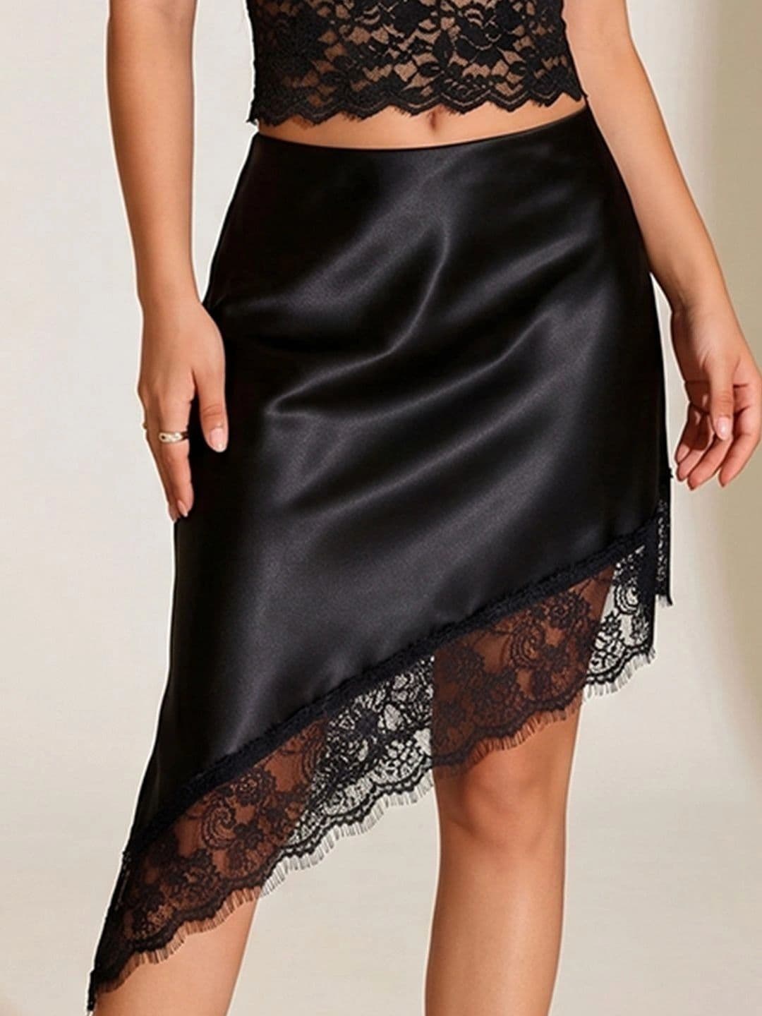 Suo Women Lace Frills Bows and Ruffles Above Knee A-Line Skirt thumbnail 2