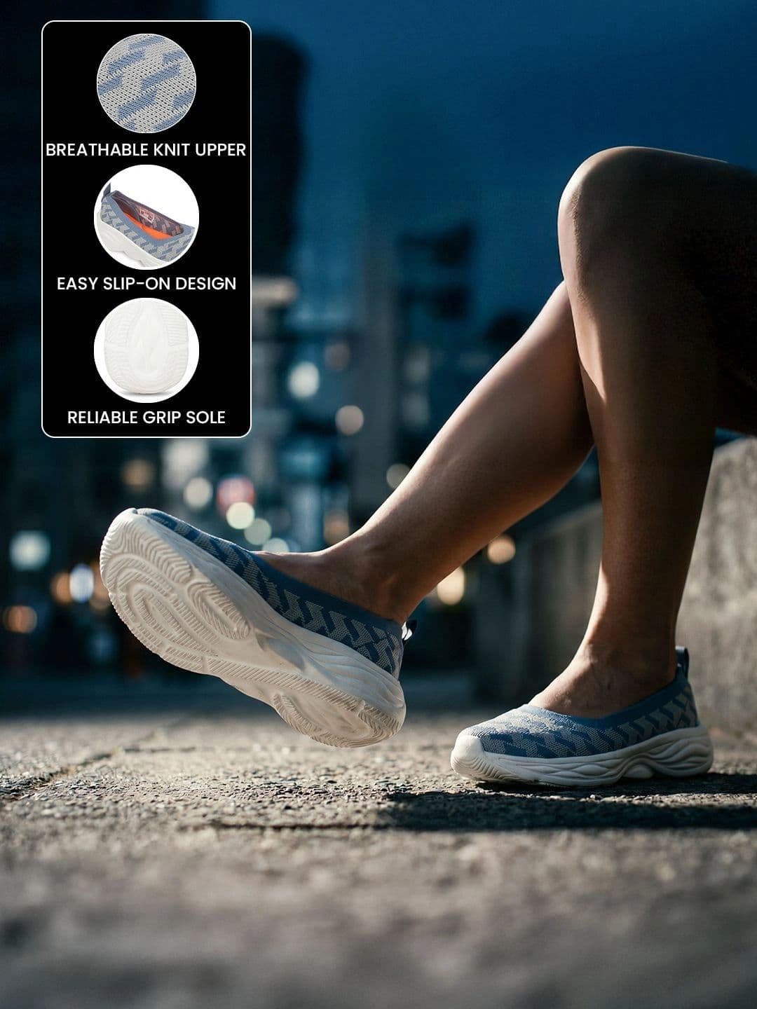 Liberty Women Textile Walking Non-Marking Shoes thumbnail 3