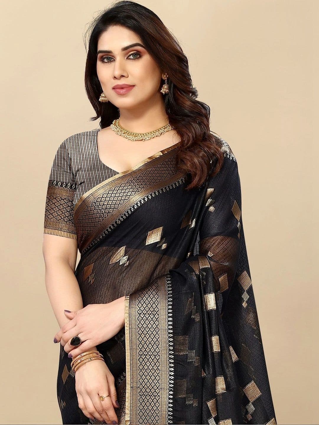 Sangria Women Woven Design Zari Designer Kota Saree thumbnail 7