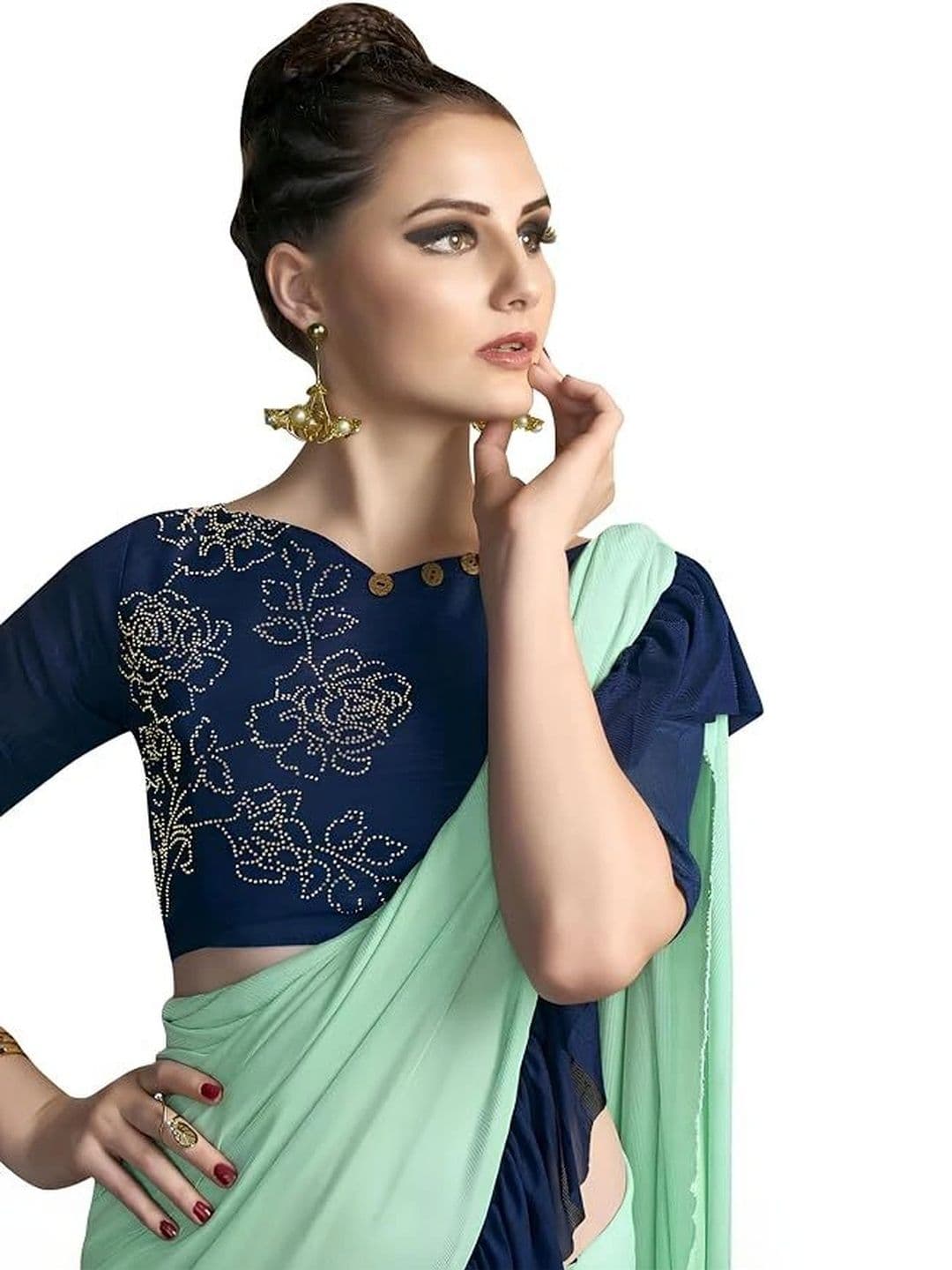 ATTIRIS Women Ready to wear saree thumbnail 3