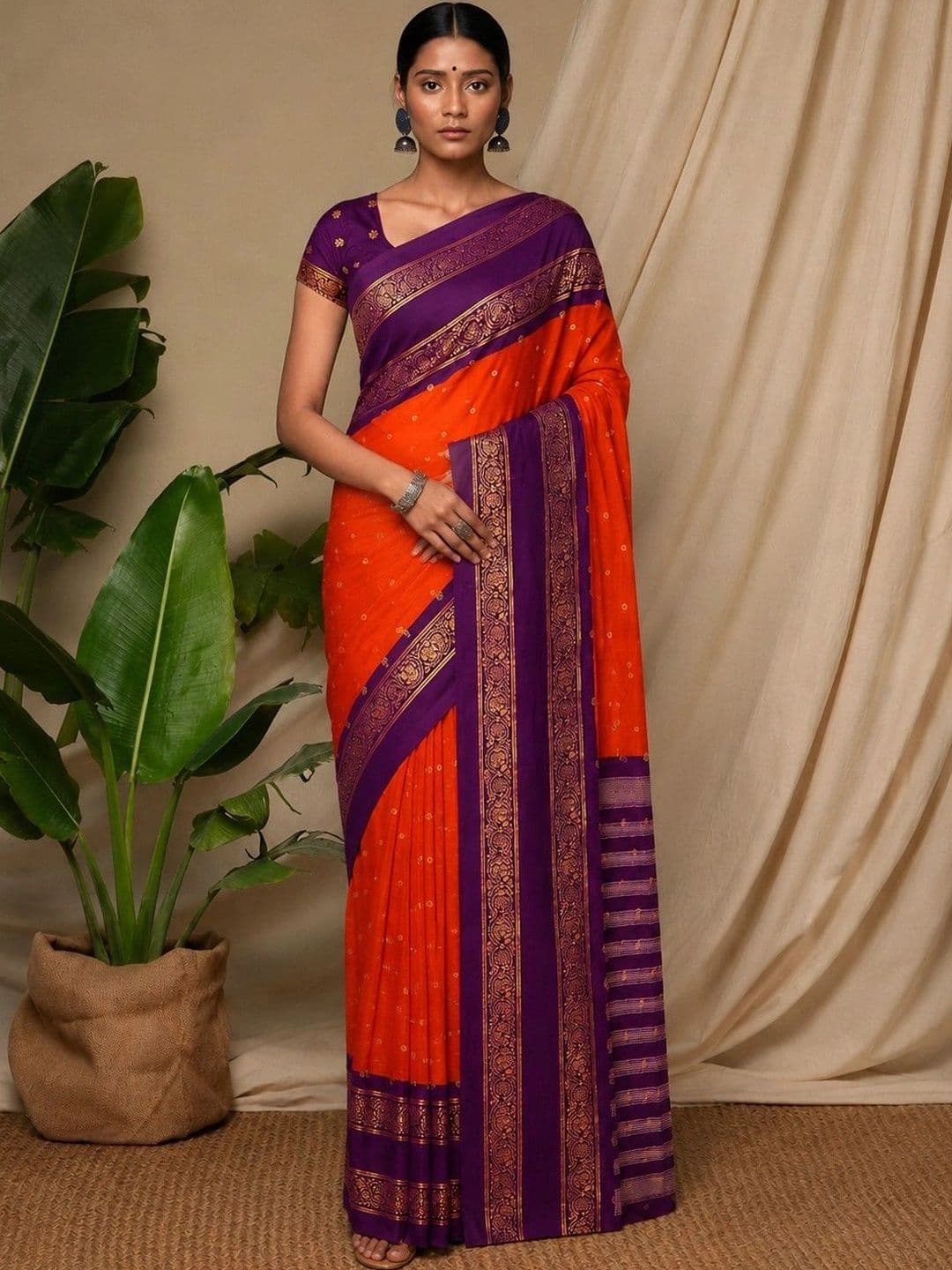 RegalDrapes Ethnic Motifs Zari Pure Georgette Saree - view 1