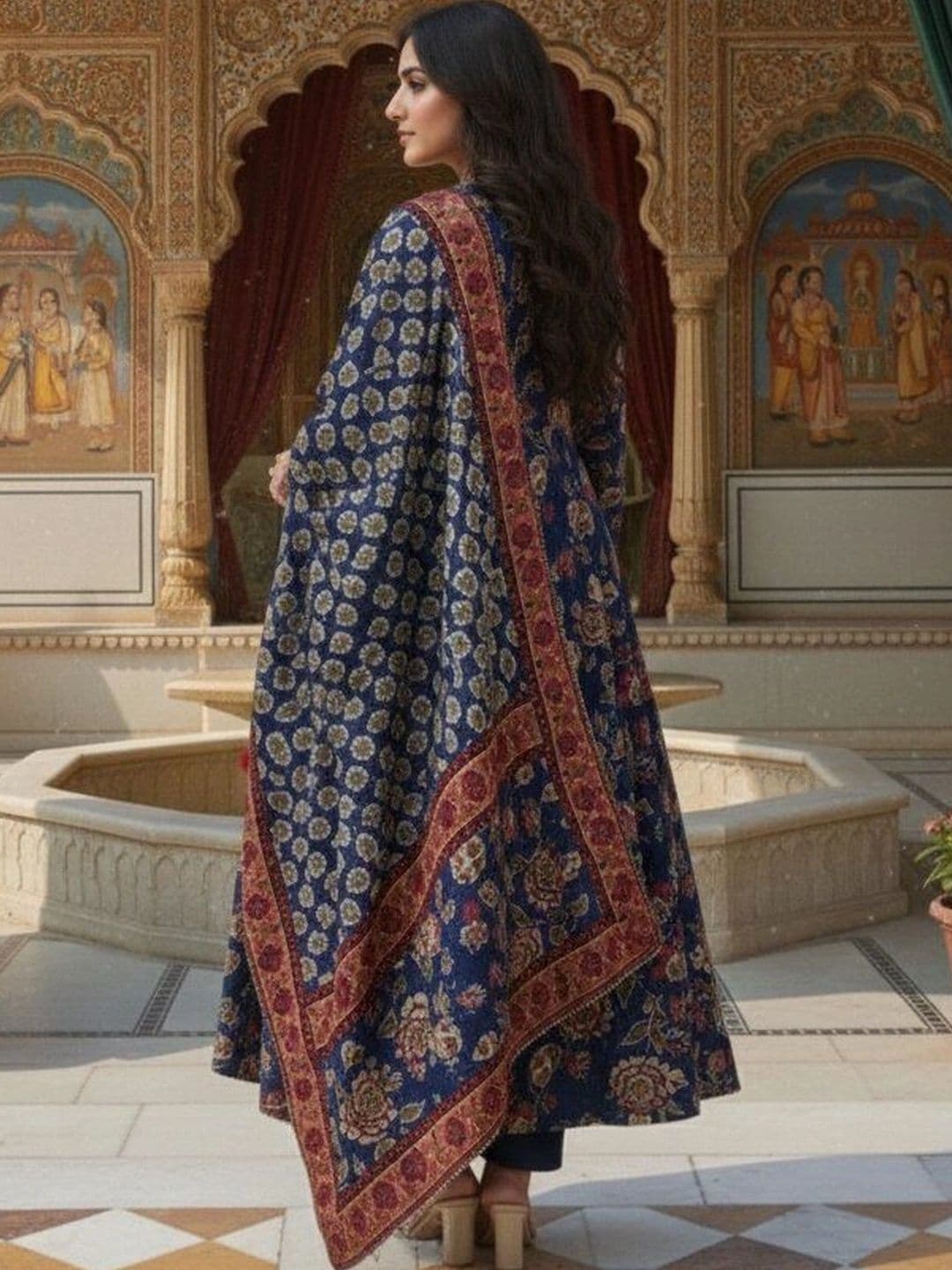 Chhipa Prints Women Floral Printed Regular Kurta with Trousers & With Dupatta thumbnail 3