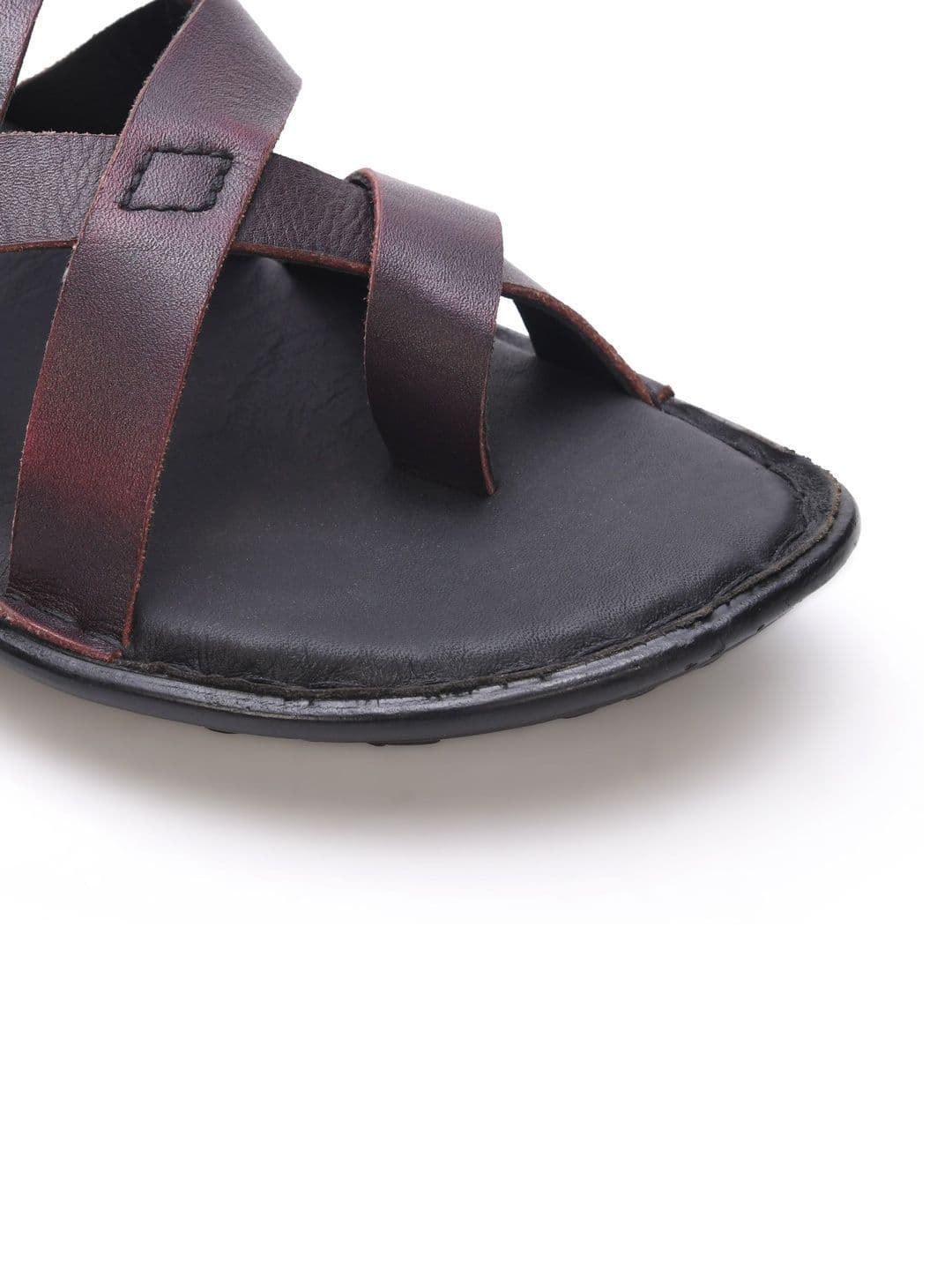 Mardi Gras Men Leather Comfort Sandals thumbnail 4