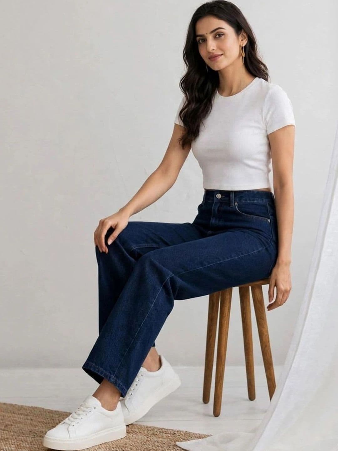Mast & Harbour Women Classic Regular Fit Mid-Rise Stretchable Denim Jeans thumbnail 3