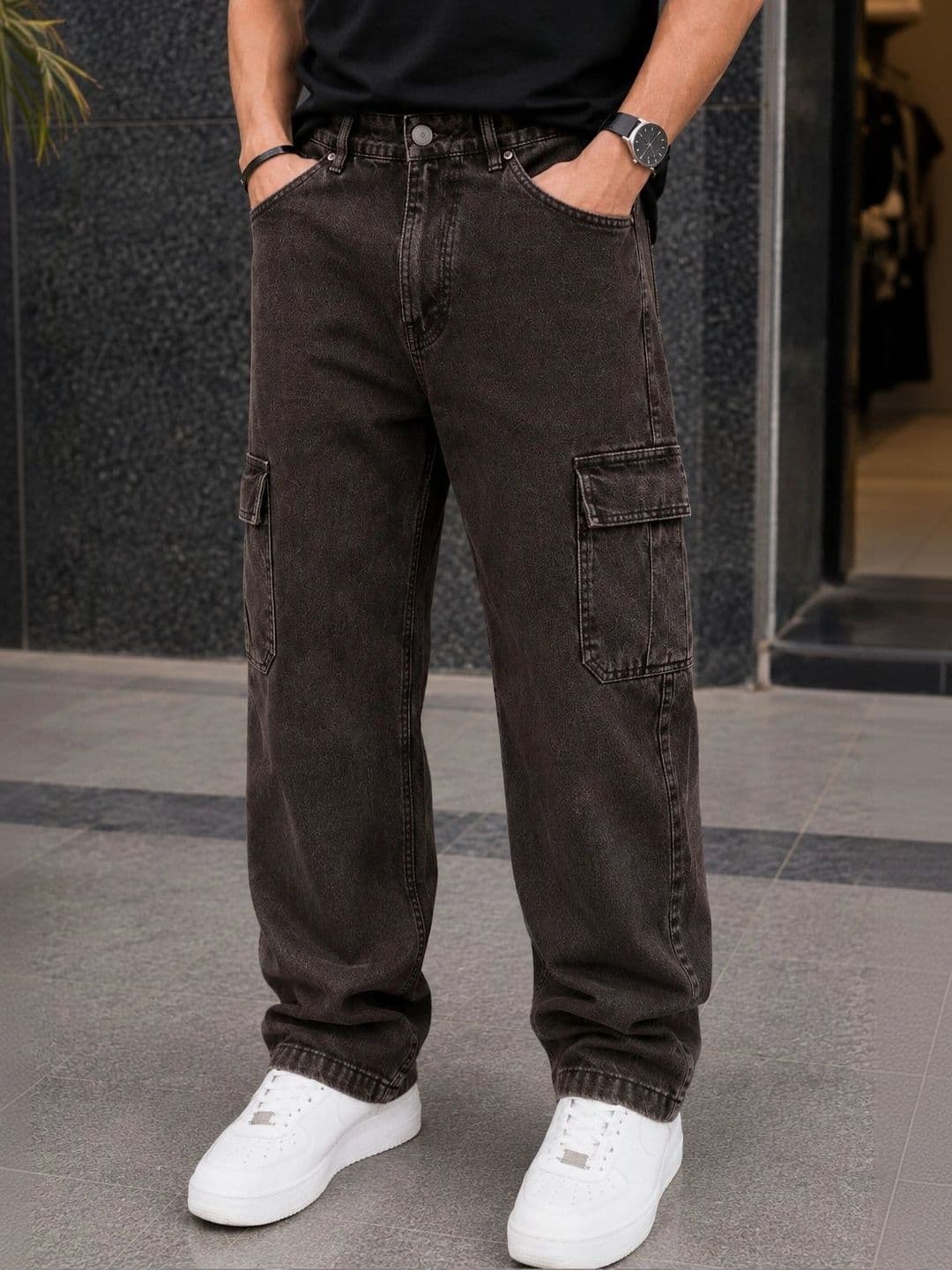 MQ Denim Men Straight Fit Mid-Rise Low Distress Jeans - view 1
