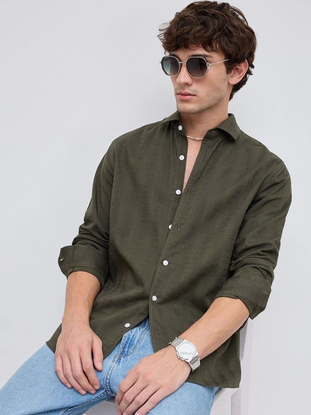 VASTRADO Men Classic Slim Fit Casual Shirt thumbnail 5