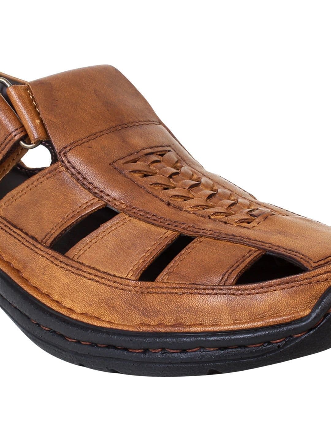 Mardi Gras Men Leather Comfort Sandals thumbnail 5