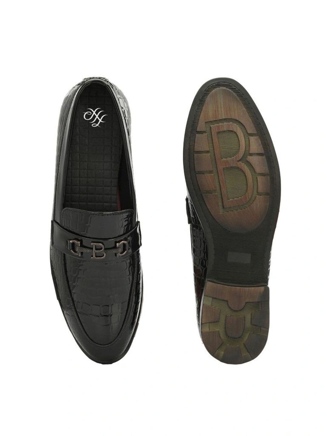House of Pataudi Men Textured Loafers thumbnail 5