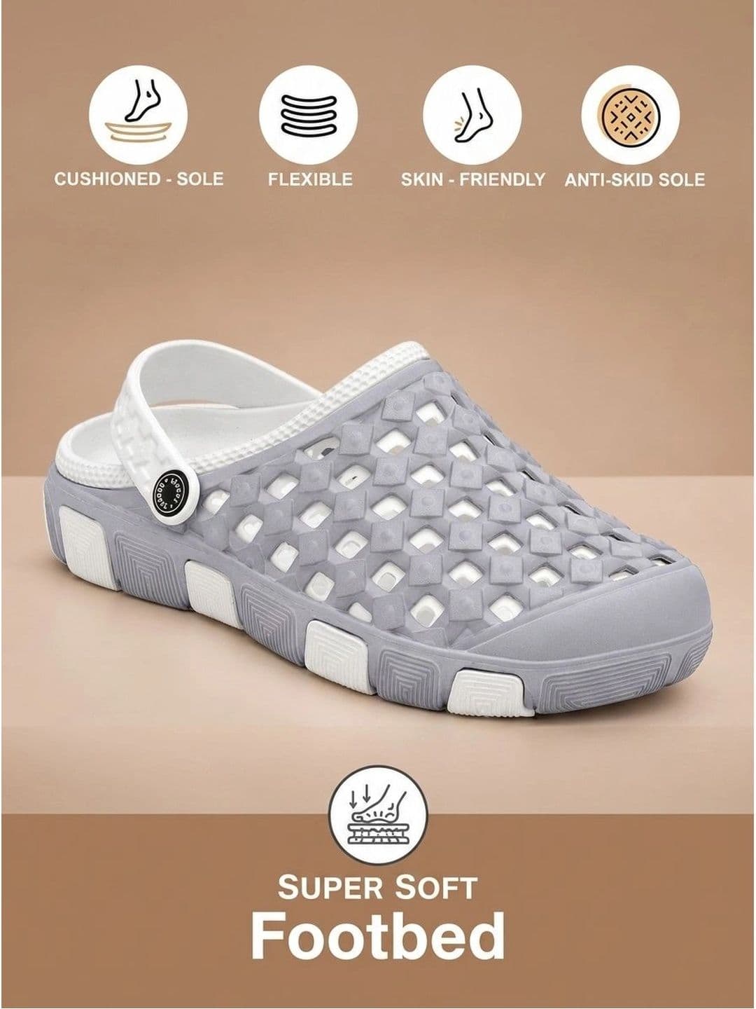 INKLENZO Men Geometric Rubber Clogs thumbnail 4