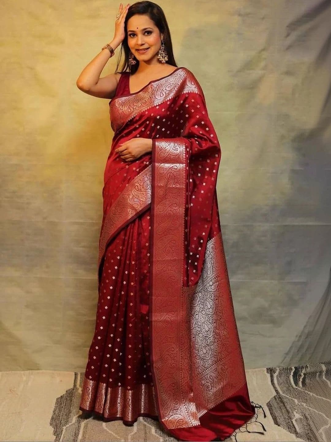 revika Woven Design Zari Art Silk Designer Kanjeevaram Saree - view 1