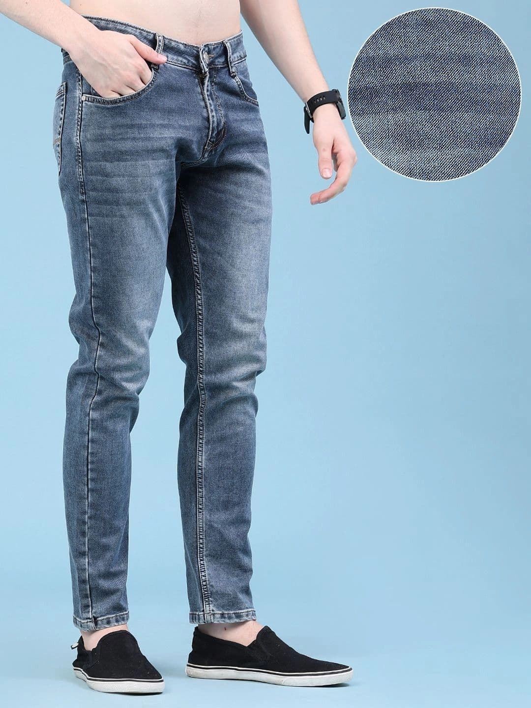 V-Mart Men Regular Fit Mid-Rise Low Distress Jeans thumbnail 3
