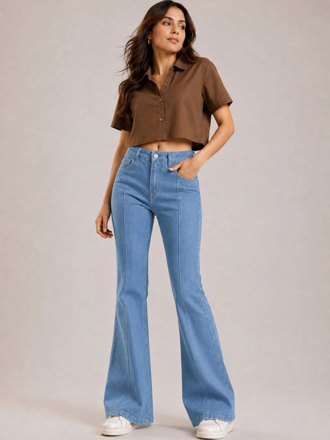 ZENTLY Women Jean Bootcut High-Rise Stretchable Jeans thumbnail 5