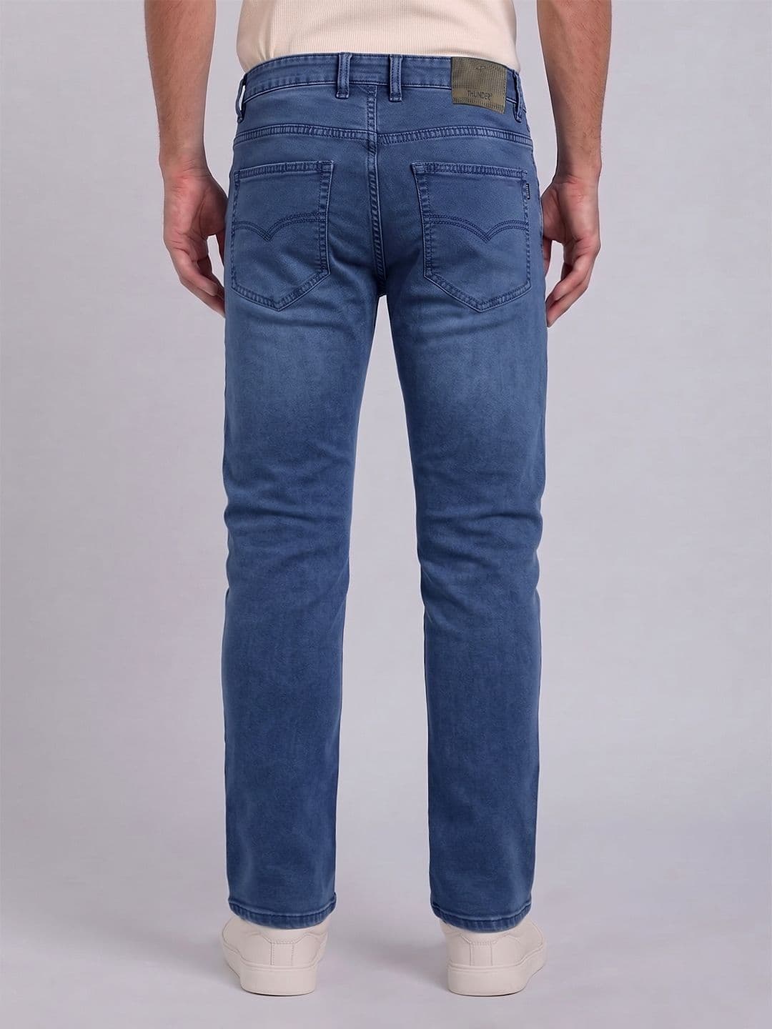 THUNDER JEANS Men Regular Fit Mid-Rise Stretchable Jeans thumbnail 2
