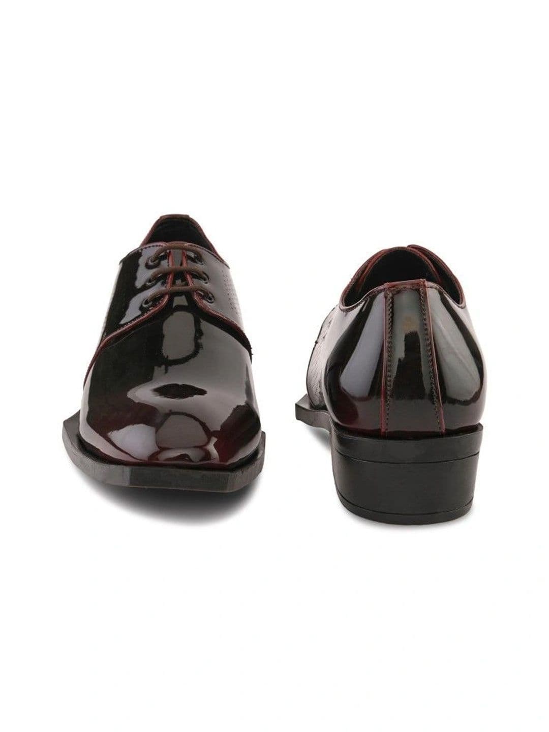 House of Pataudi Men Textured Pointed Toe Lace-Ups Derbys Formal Shoes thumbnail 5