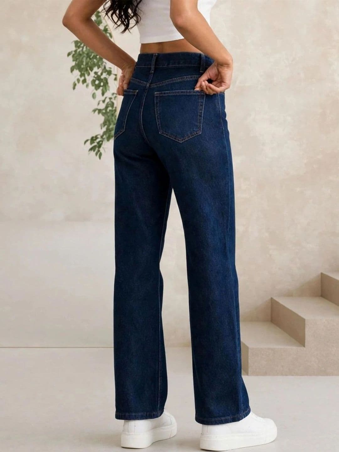 Mast & Harbour Women Classic Regular Fit Mid-Rise Stretchable Jeans thumbnail 2