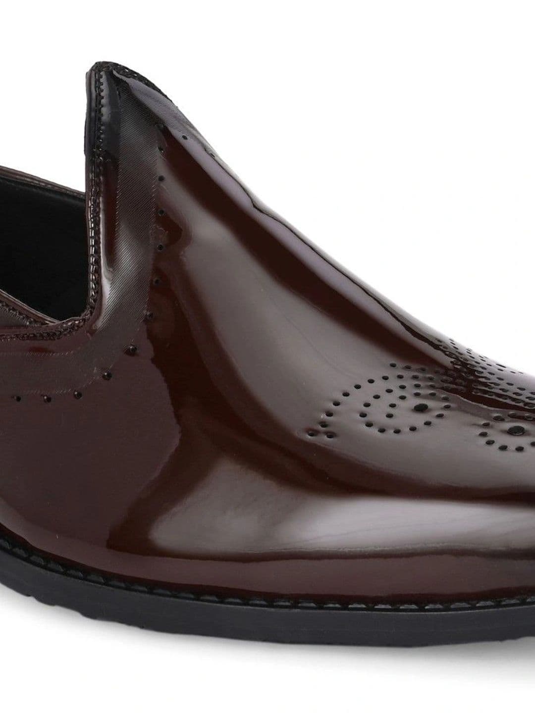 House of Pataudi Men Perforations Loafers thumbnail 3