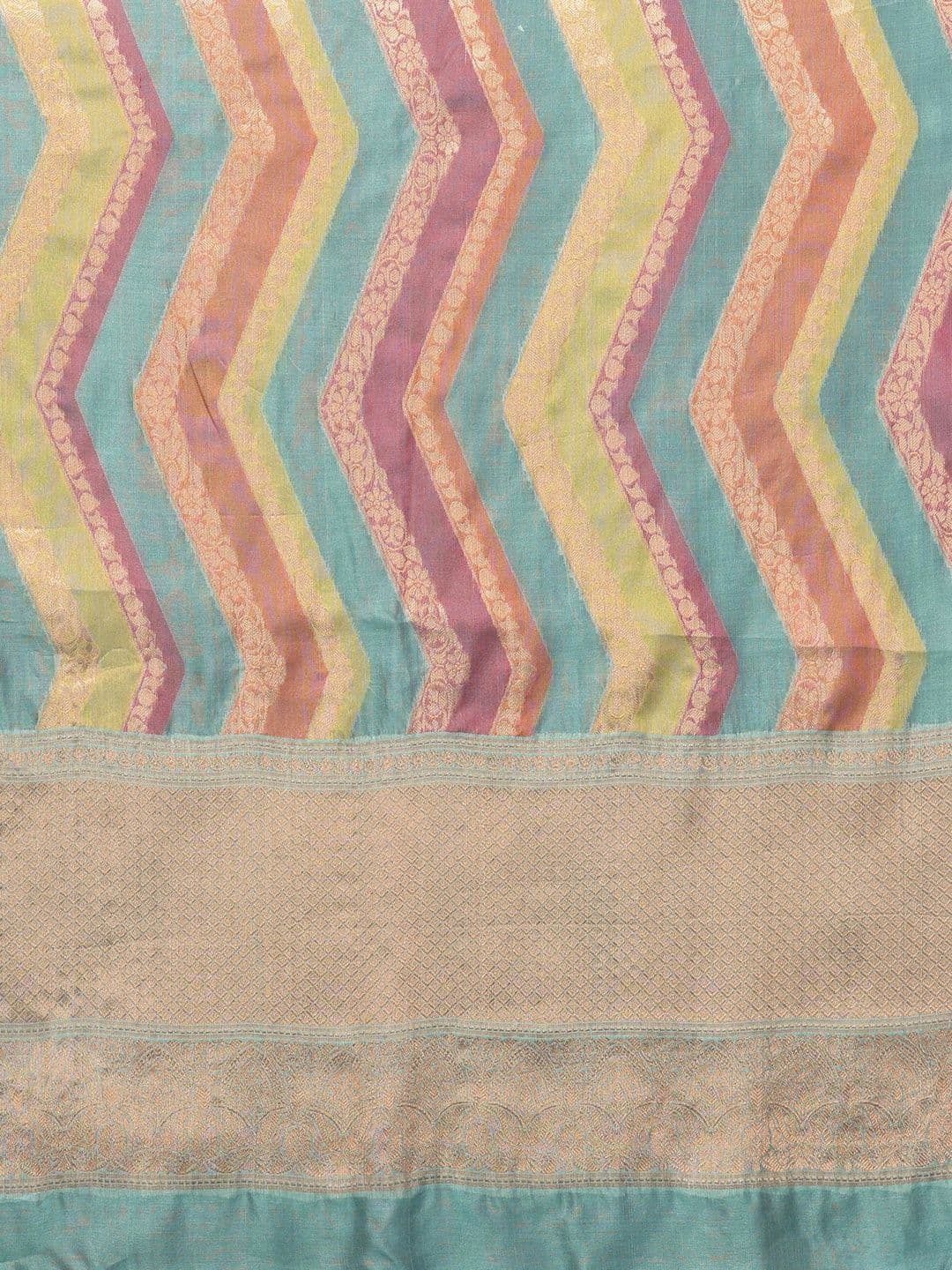 Sangria Woven Design Zari Silk Blend Designer Kanjeevaram Saree thumbnail 7