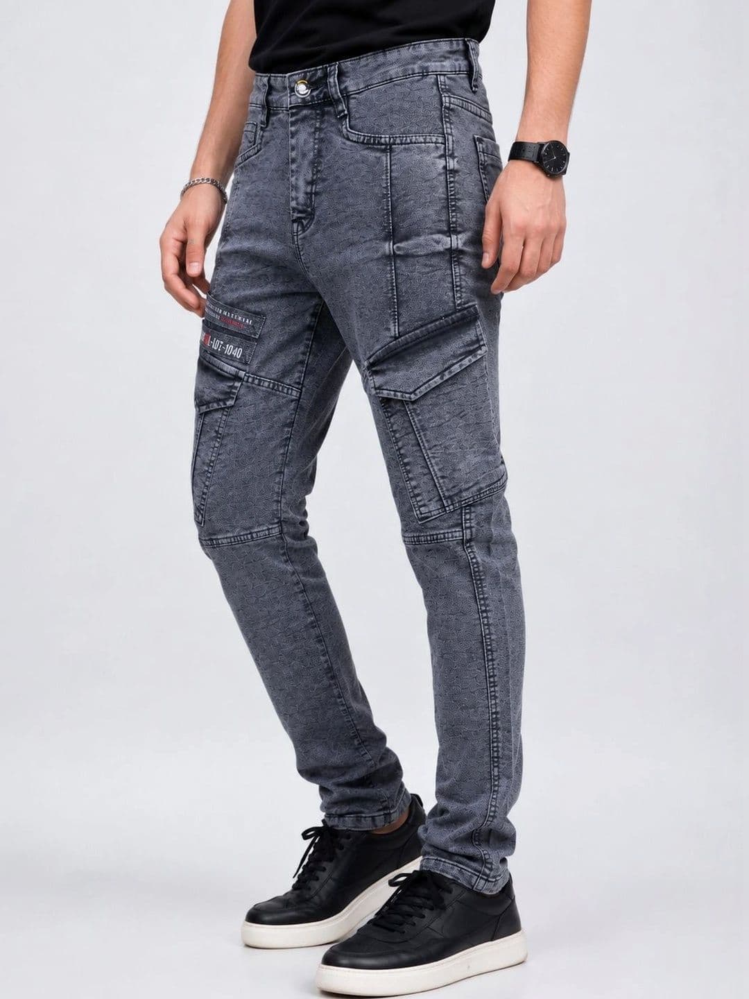 GEX Men Jean Regular Fit Mid-Rise Light Fade Stretchable Jeans thumbnail 2