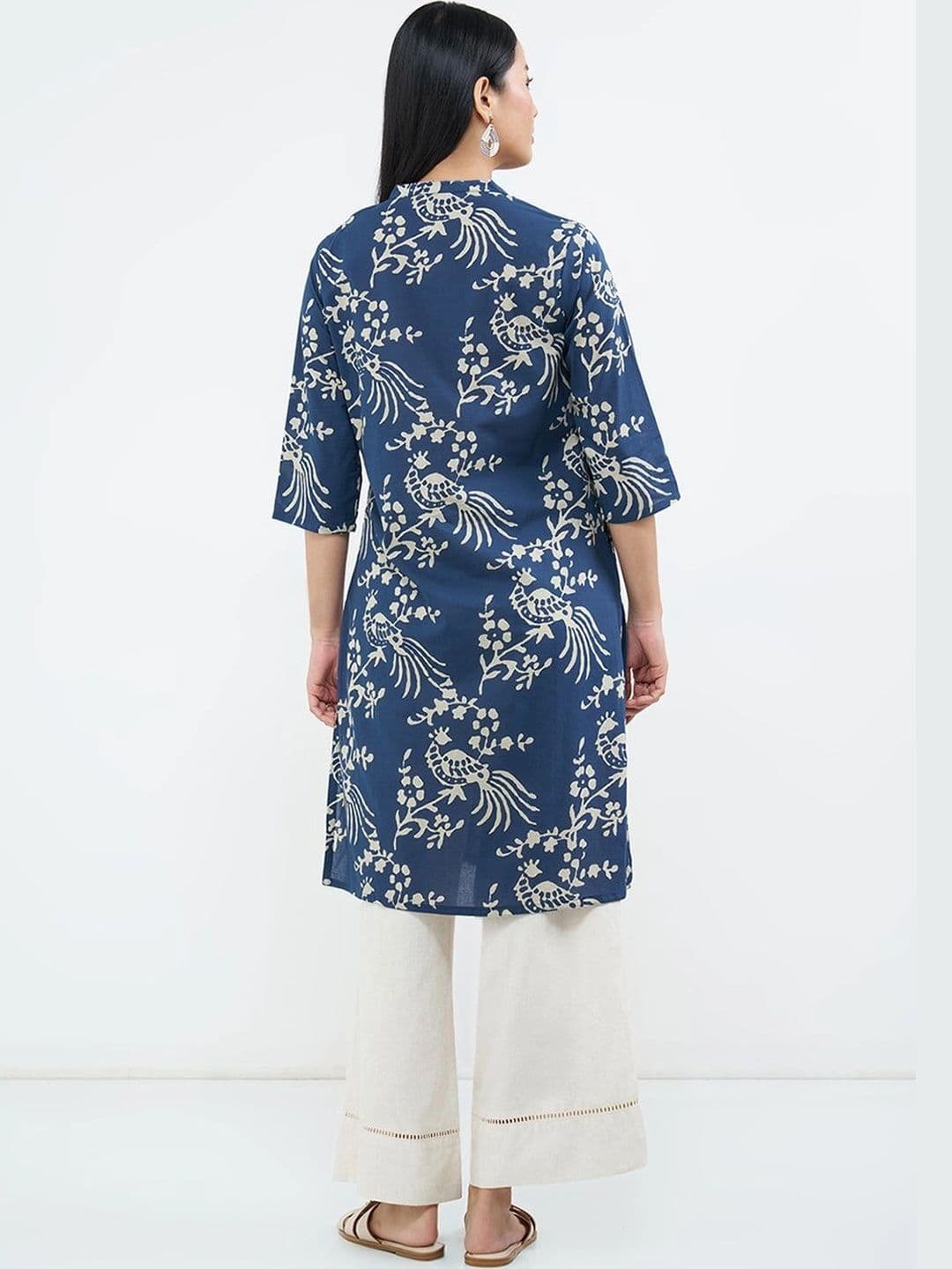 RANGMANCH BY PANTALOONS Women Ethnic Motifs Printed Indie Prints Kurta thumbnail 3